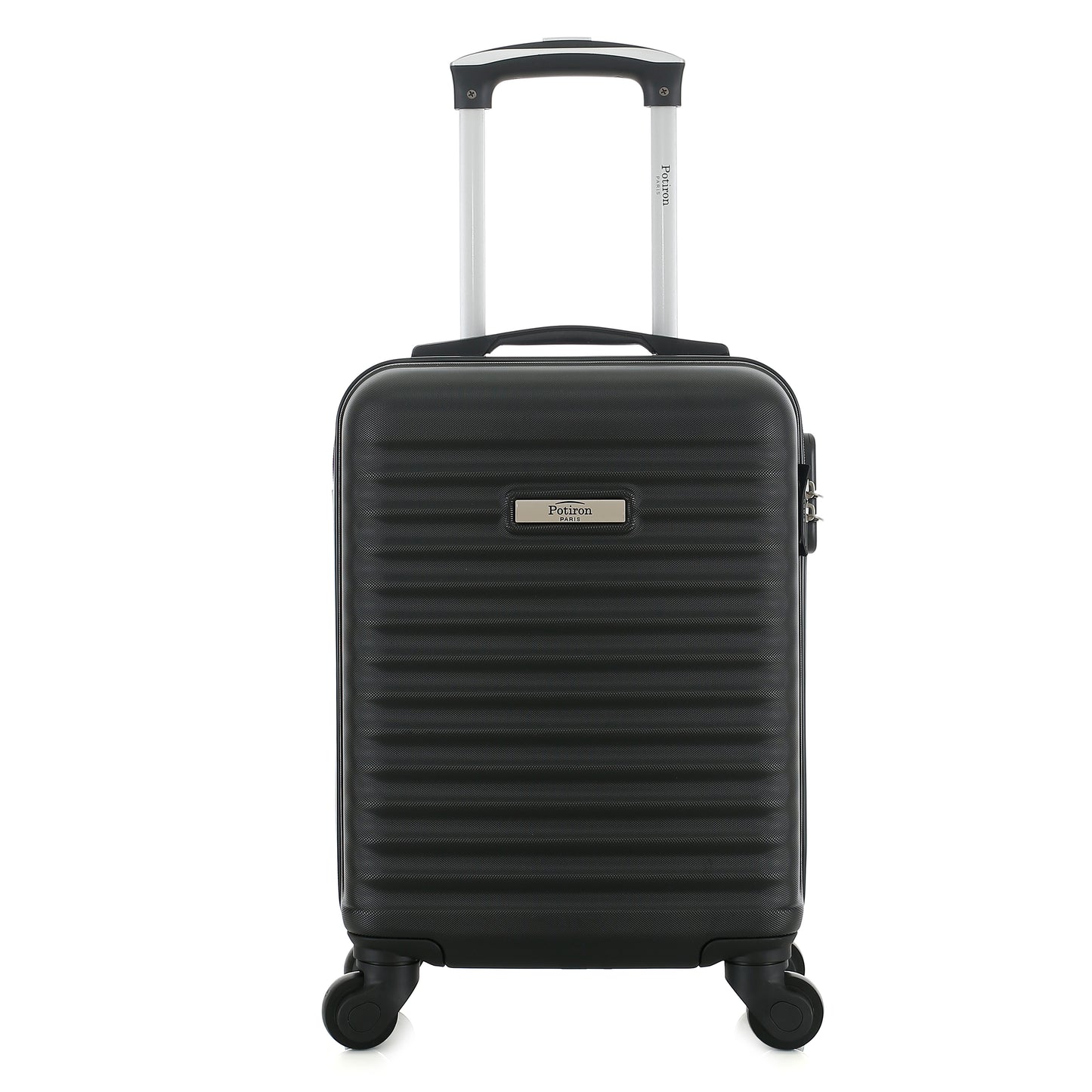 Valise noire de notre collection Potiron Paris, Montparnasse, taille XS, de face
