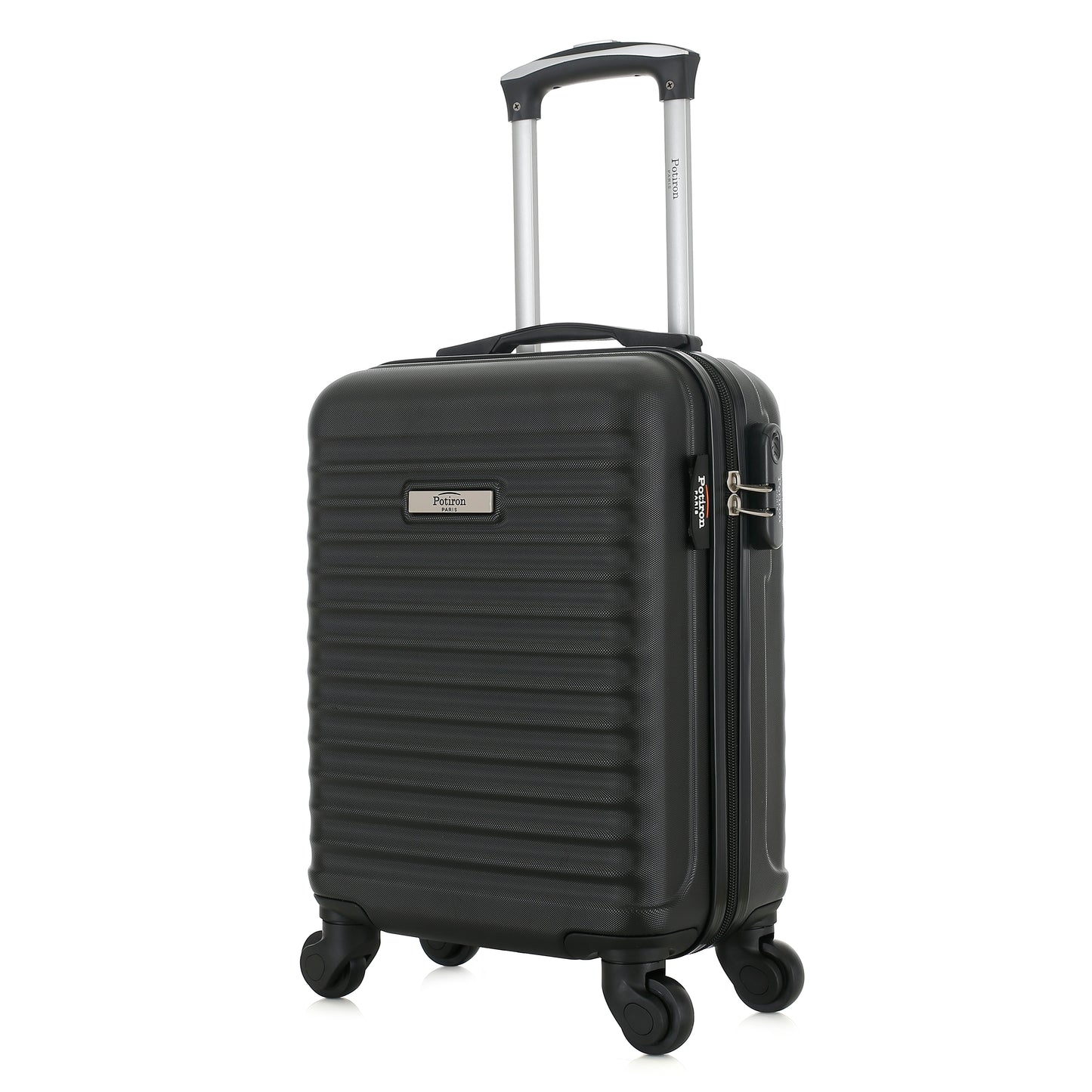 Valise noire de notre collection Potiron Paris, Montparnasse, taille XS, de 3/4
