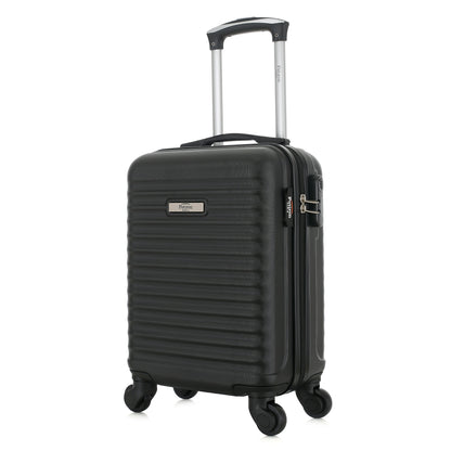 Valise noire de notre collection Potiron Paris, Montparnasse, taille XS, de 3/4
