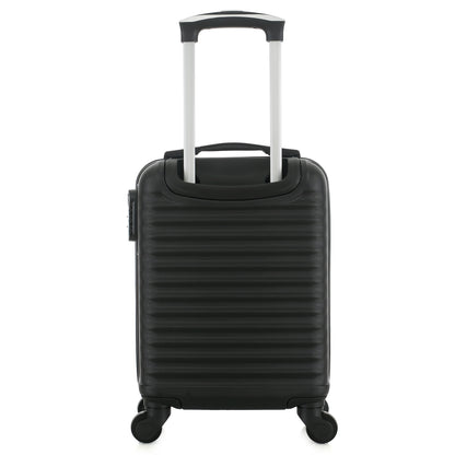 Valise noire de notre collection Potiron Paris, Montparnasse, taille XS, de dos
