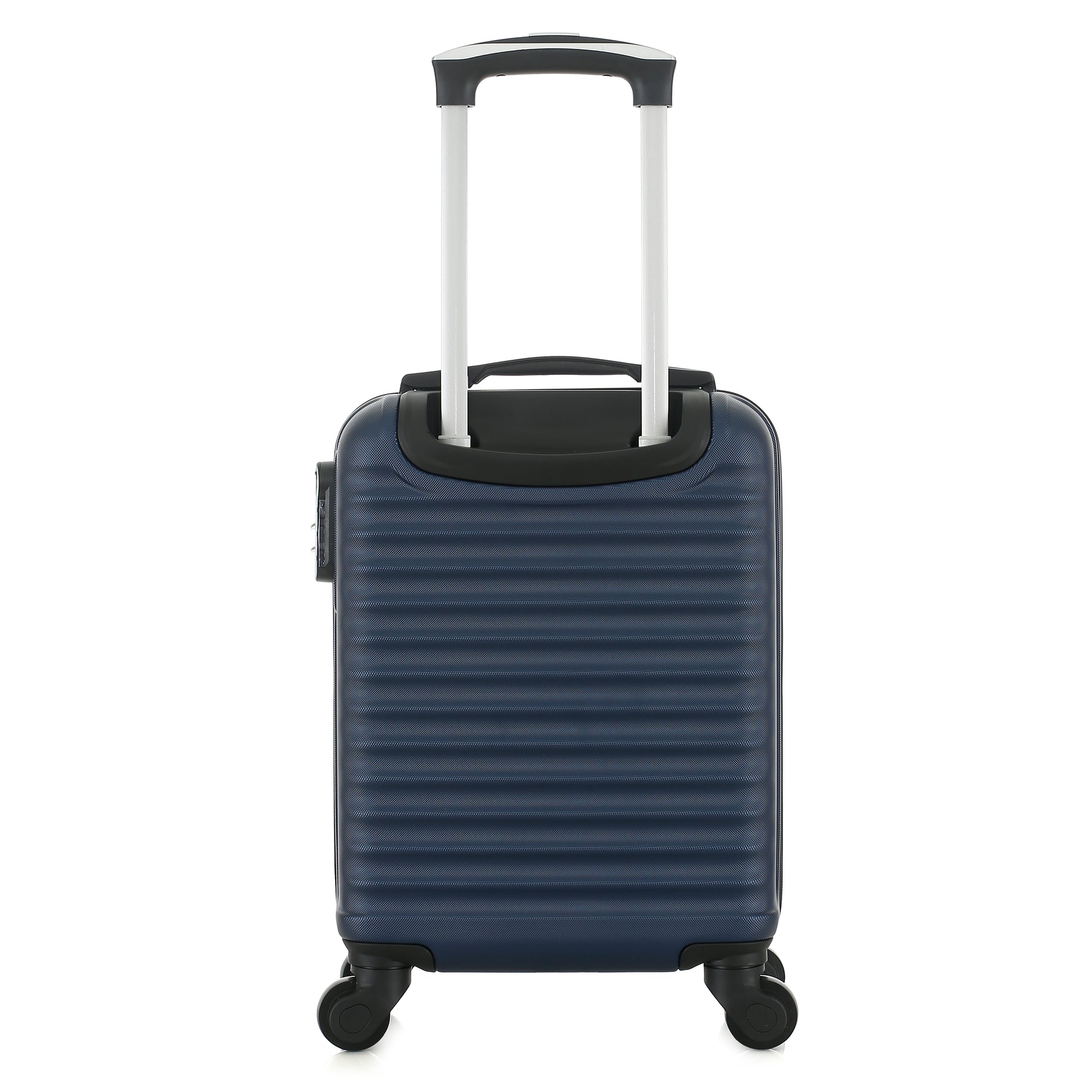 Valise bleue de notre collection Potiron Paris, Montparnasse, taille XS, de dos
