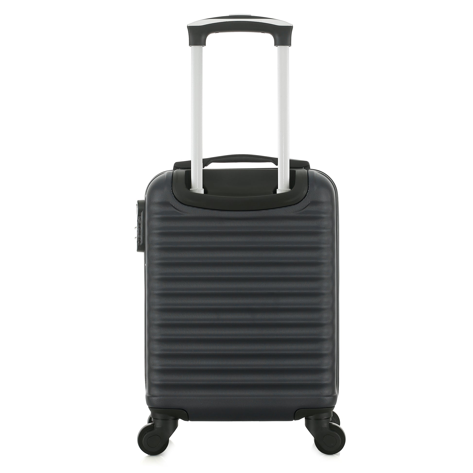 Valise grise de notre collection Potiron Paris, Montparnasse, taille XS, de dos
