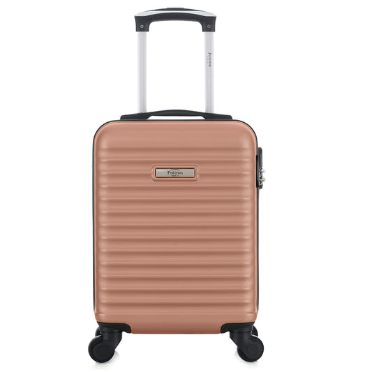 Valise rose de notre collection Potiron Paris, Montparnasse, taille XS, de face
