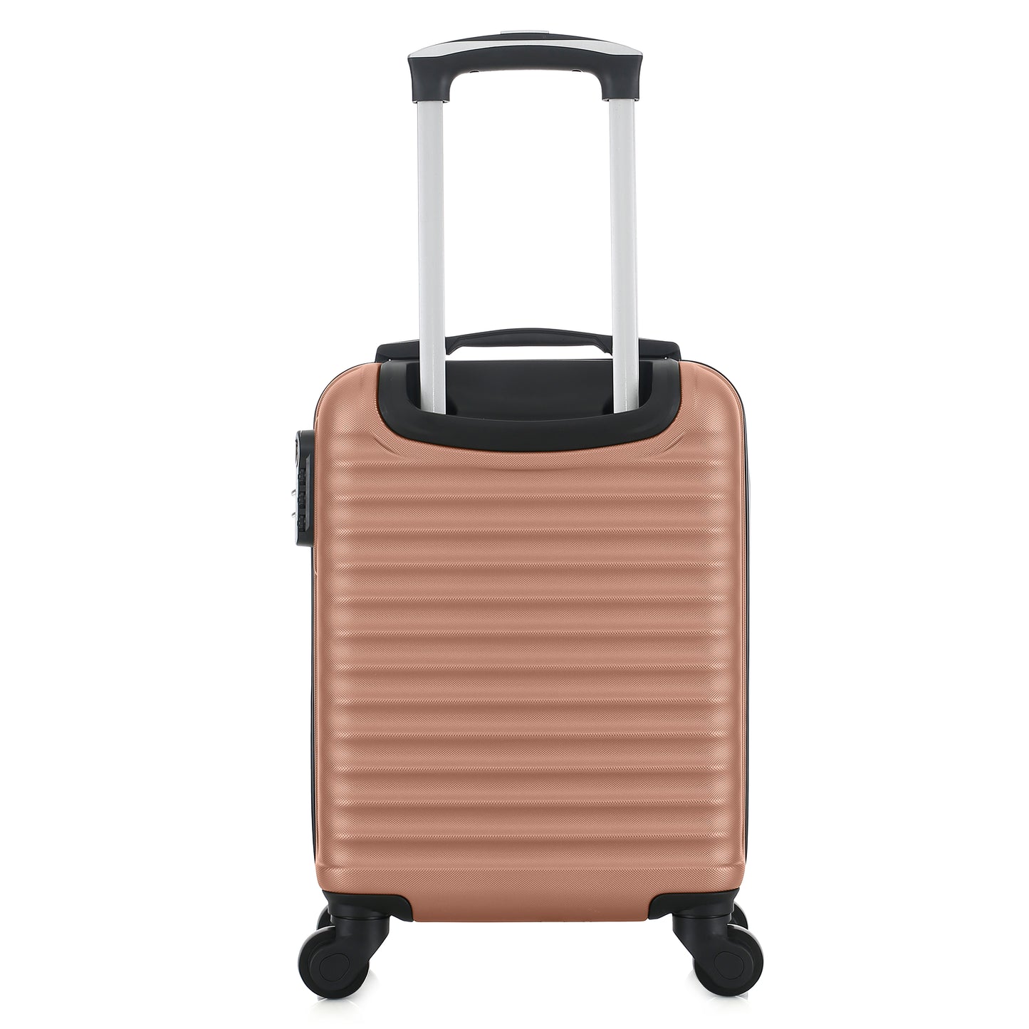 Valise rose de notre collection Potiron Paris, Montparnasse, taille XS, de dos
