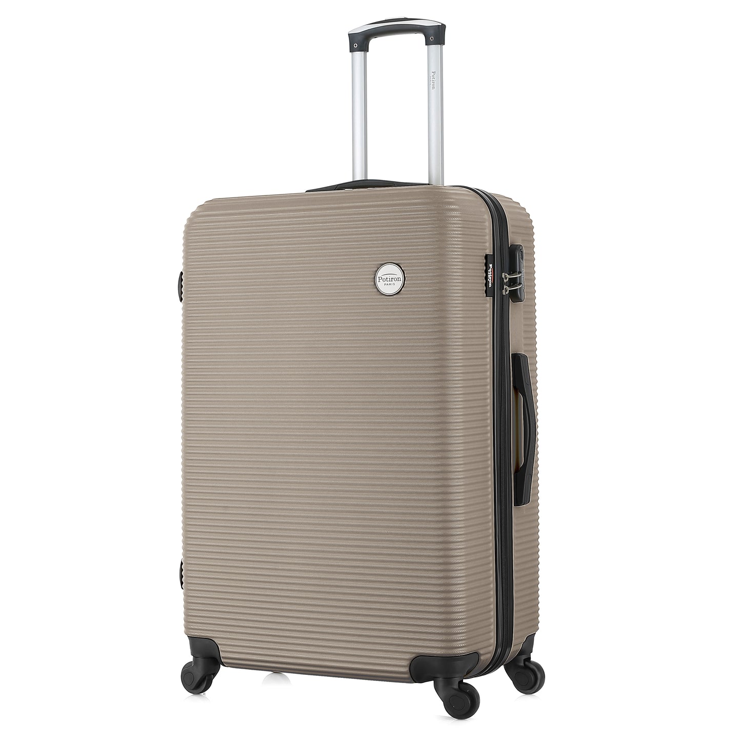 Valise beige de notre collection Potiron Paris, Opera, taille L, de 3/4
