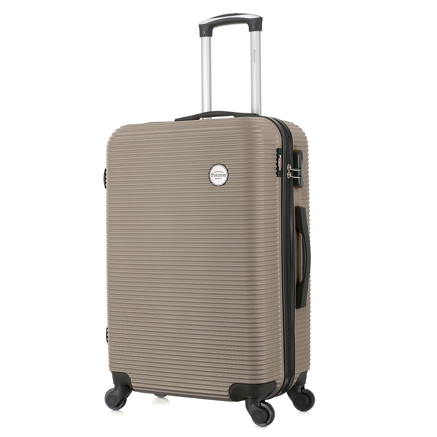 Valise beige de notre collection Potiron Paris, Opera, taille M, de 3/4
