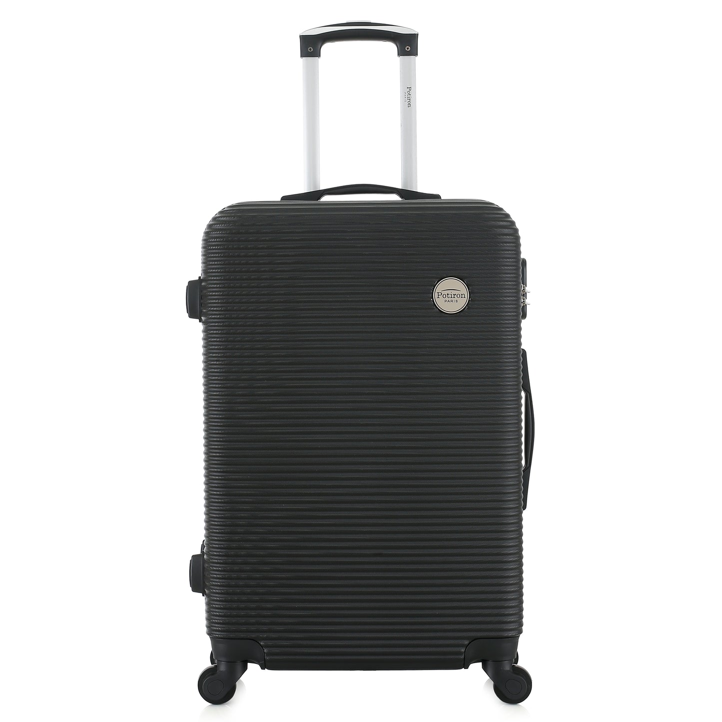 Valise black de notre collection Potiron Paris, Opera, taille M, de face
