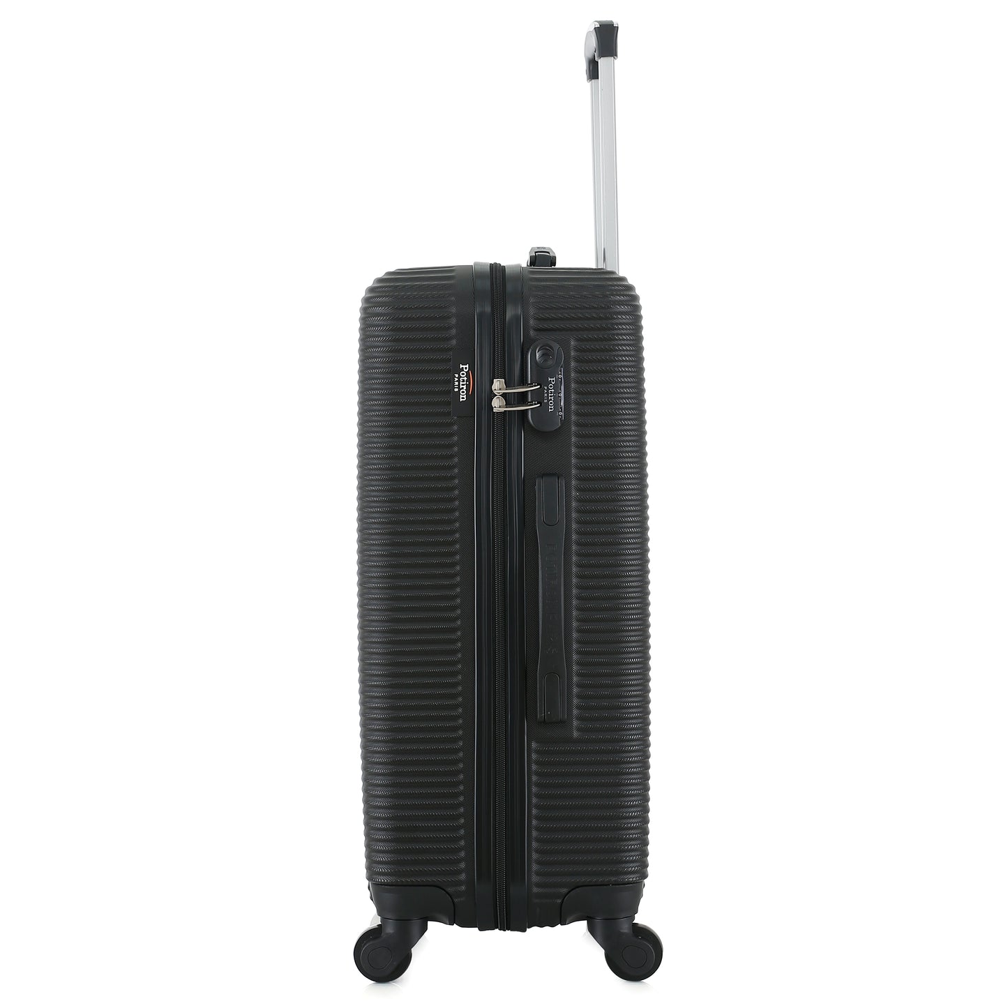 Valise black de notre collection Potiron Paris, Opera, taille M, de côté
