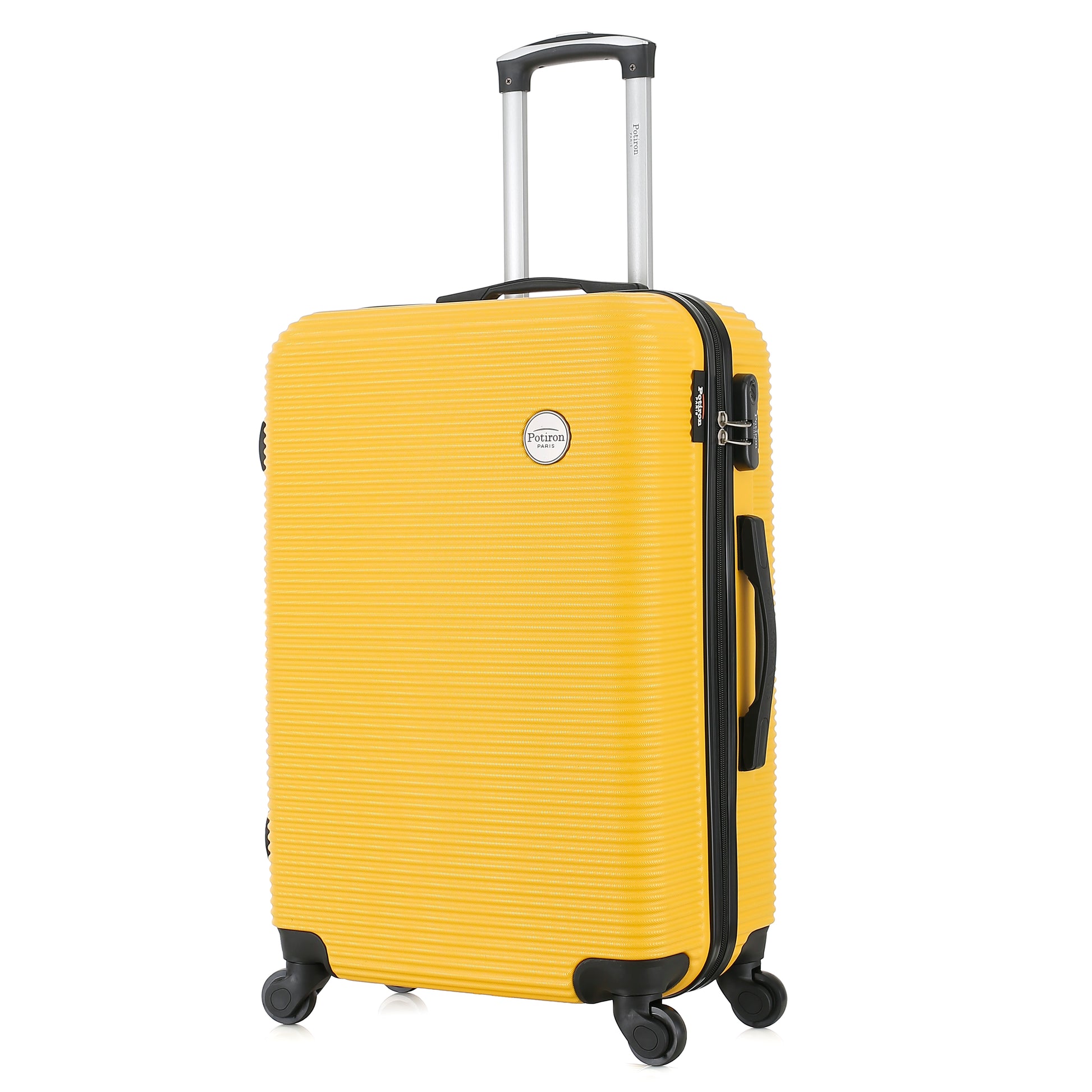 Valise jaune de notre collection Potiron Paris, Opera, taille M, de 3/4
