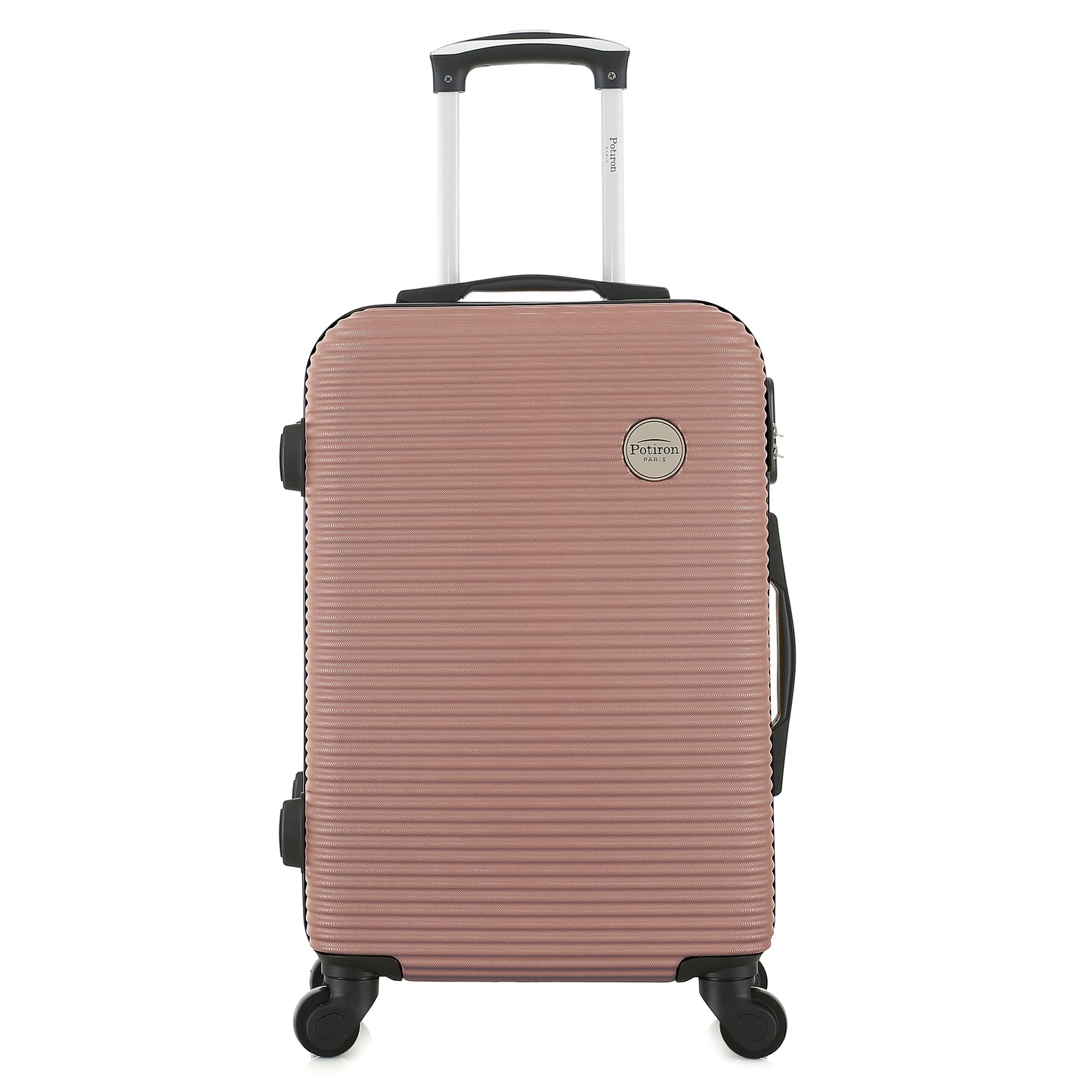 Valise rose de notre collection Potiron Paris, Opera, taille S, de face
