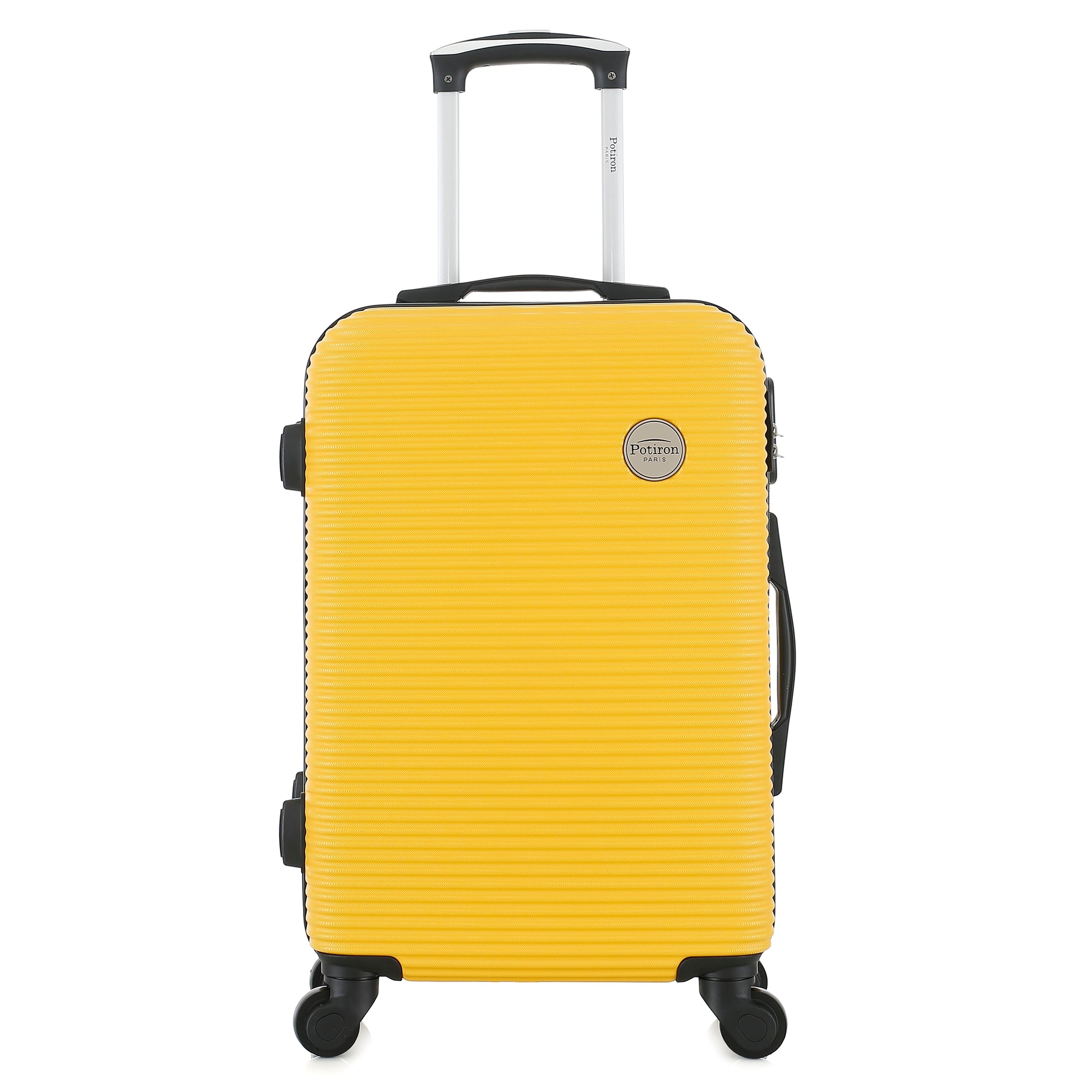 Valise jaune de notre collection Potiron Paris, Opera, taille S, de face
