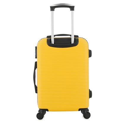 Valise jaune de notre collection Potiron Paris, Opera, taille S, de dos
