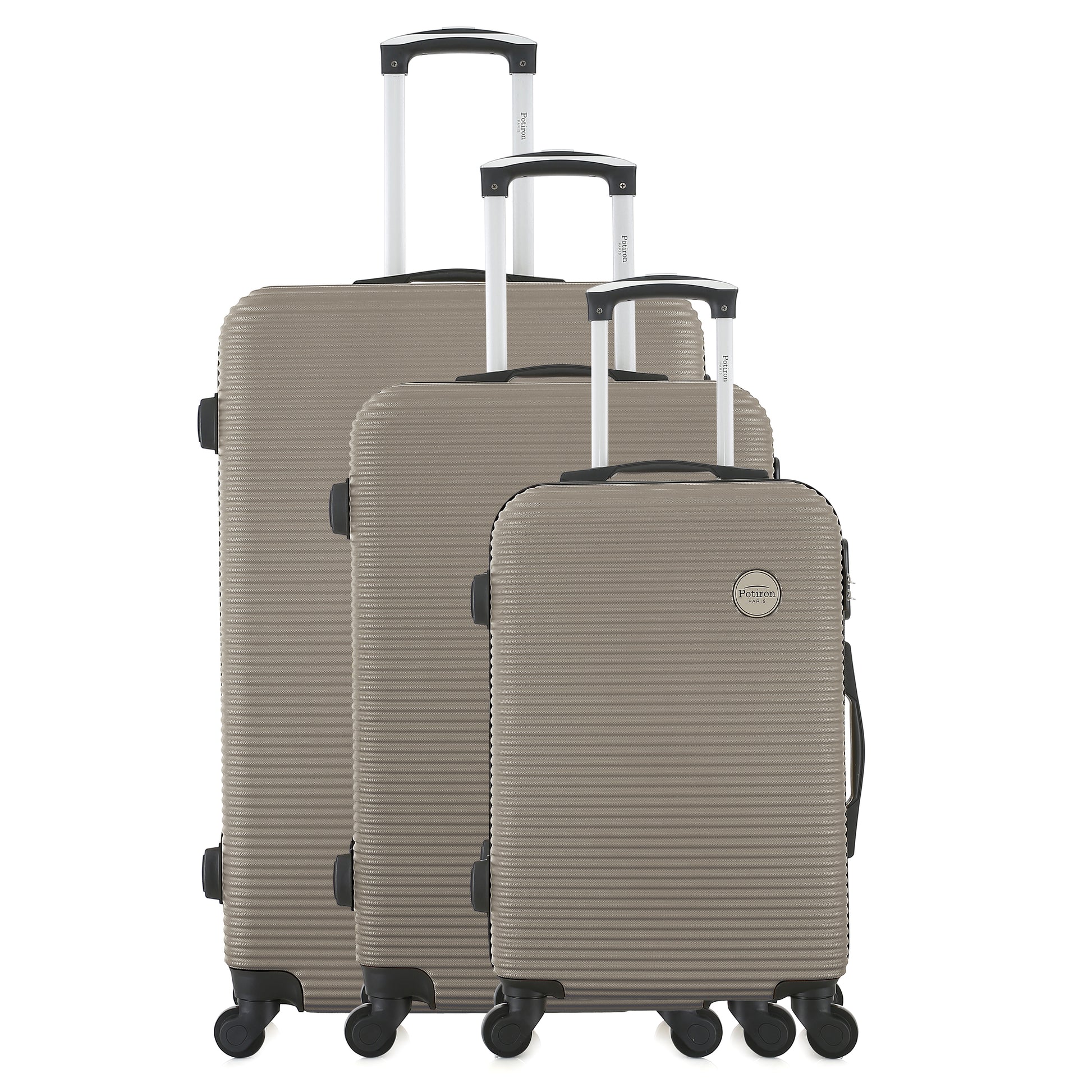 Set de valises beige de notre collection Potiron Paris, Opera, de face
