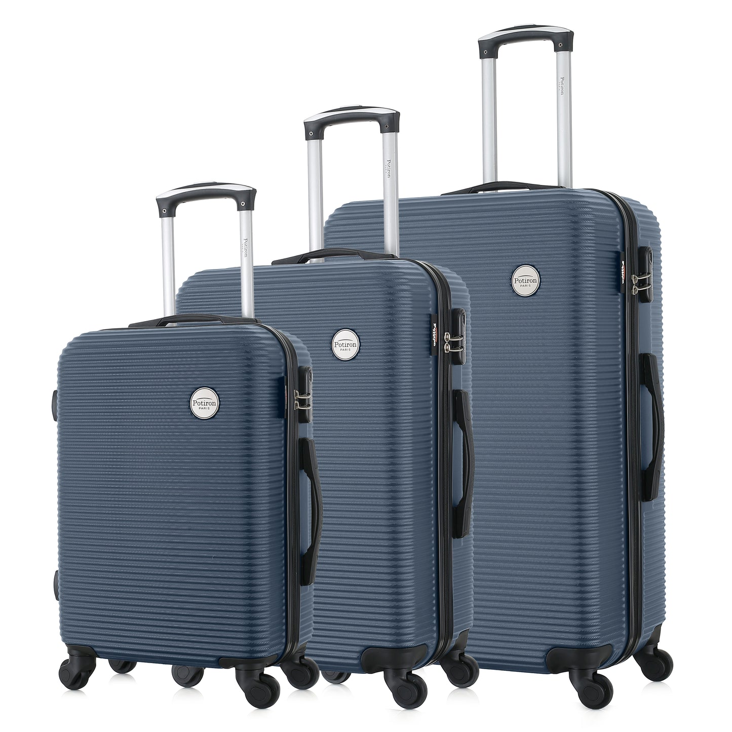 Set de valises bleues de notre collection Potiron Paris, Opera, de 3/4
