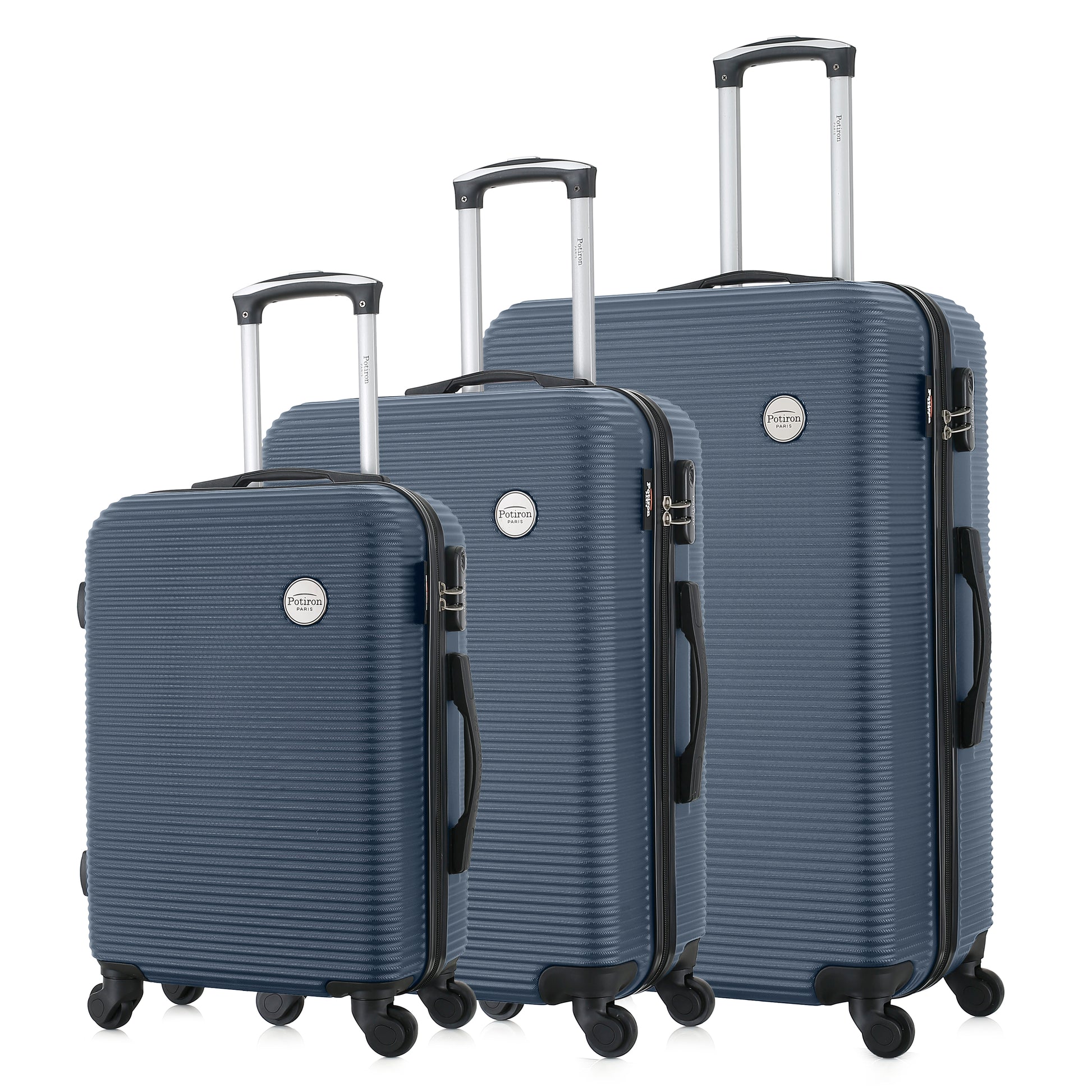 Set de valises bleues de notre collection Potiron Paris, Opera, de 3/4
