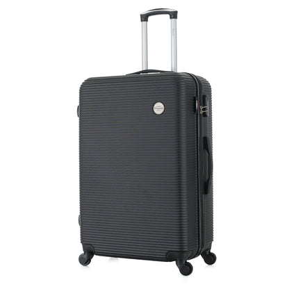Grande valise grise de 3/4
