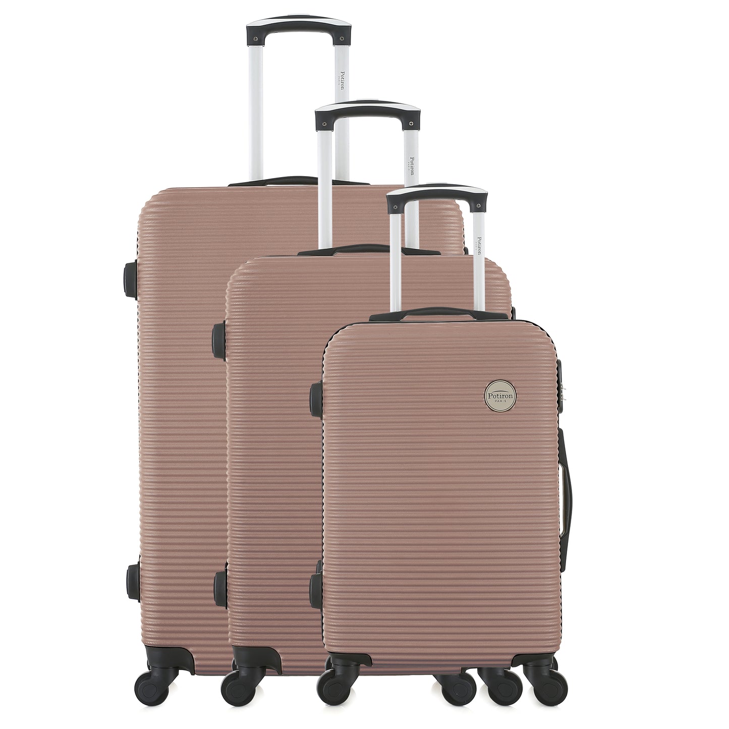 Set de valises roses de notre collection Potiron Paris, Opera, de face
