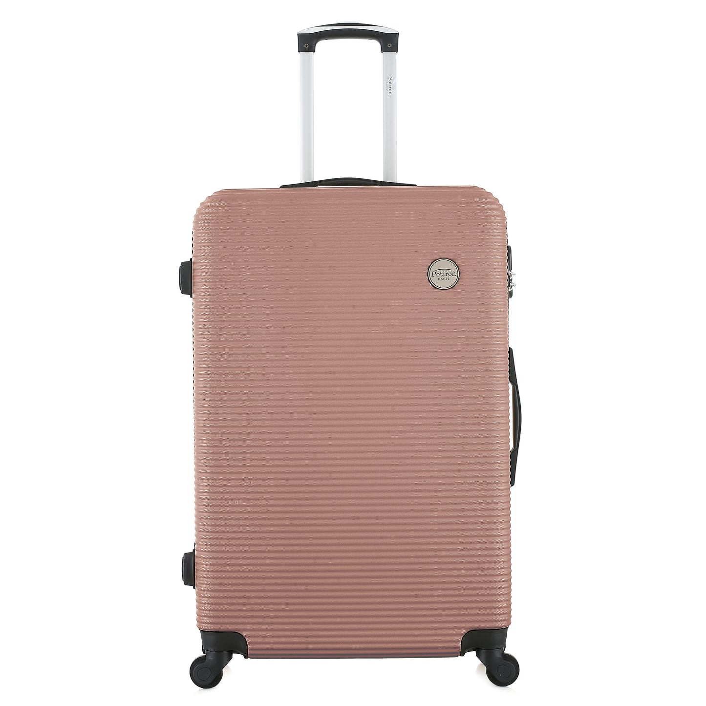 Grande valise rose de face
