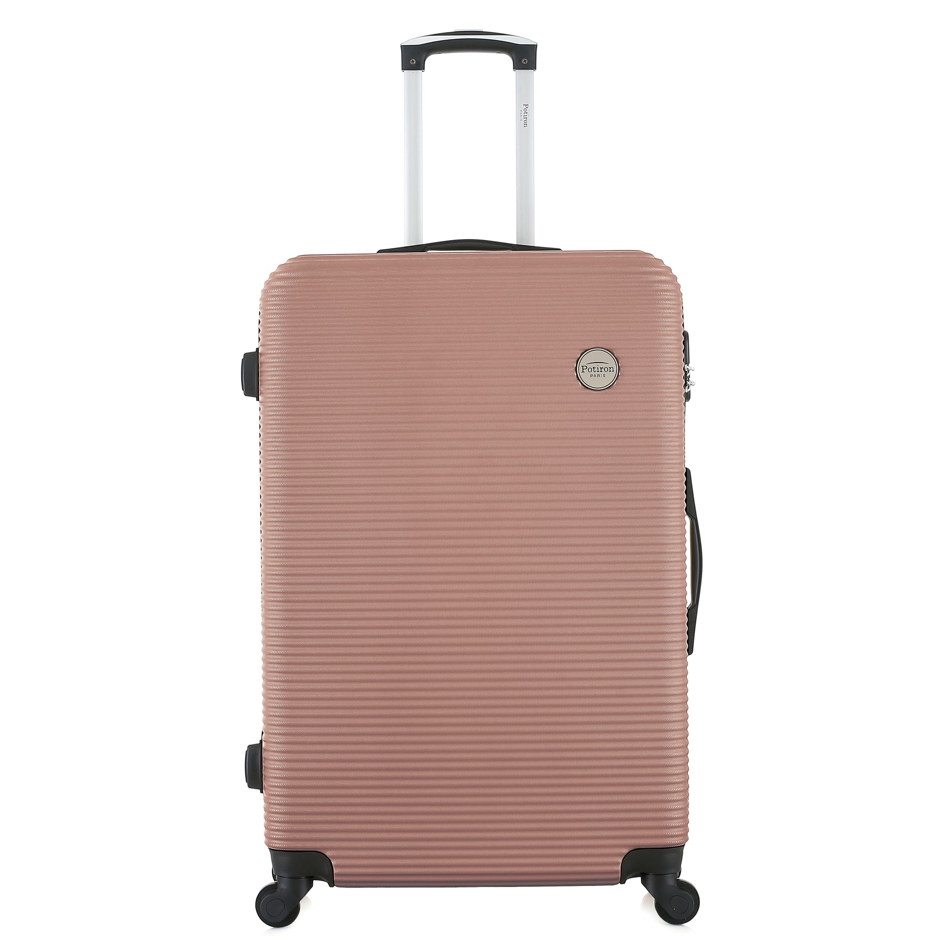 Grande valise rose de face
