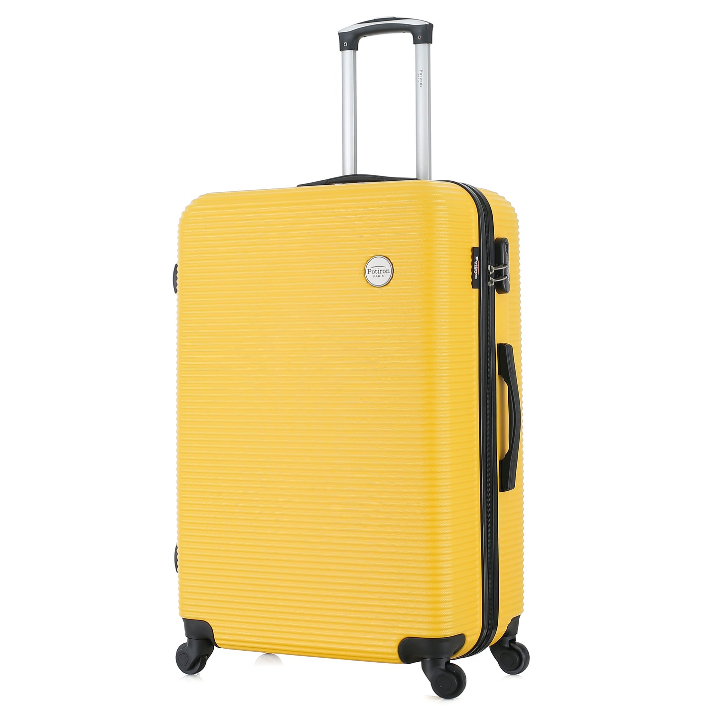 Grande valise jaune de 3/4
