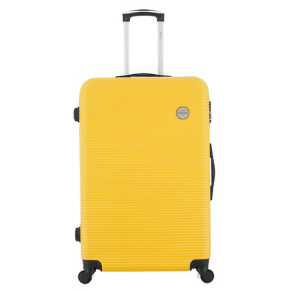 Grande valise jaune de face

