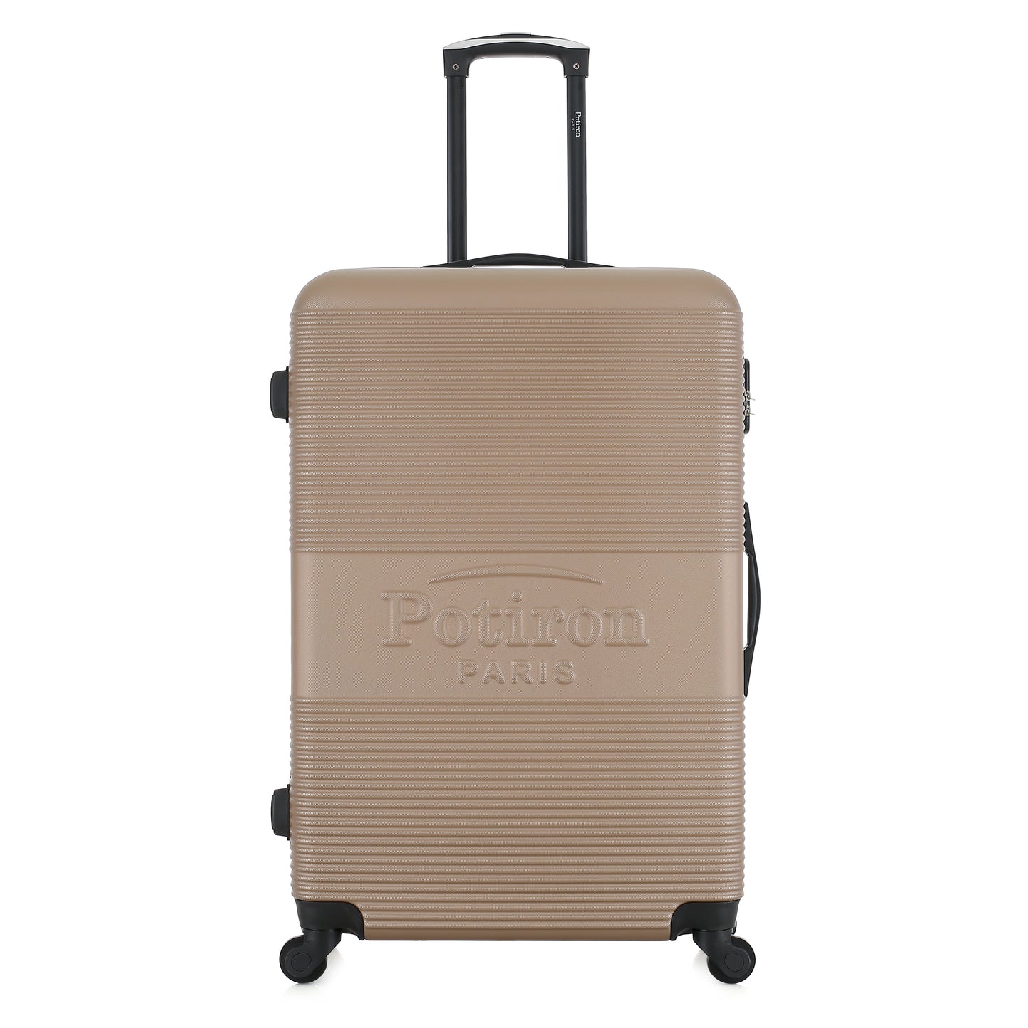 Valise beige de notre collection Potiron Paris, Paris, taille L, de face
