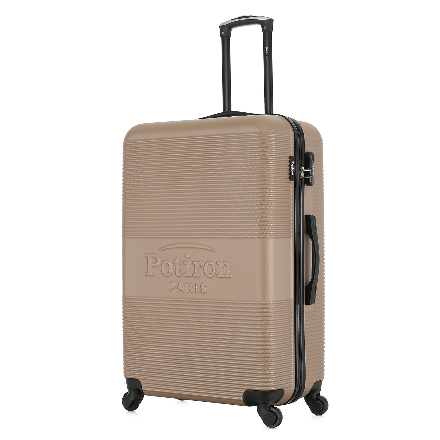 Valise beige de notre collection Potiron Paris, Paris, taille L, de 3/4
