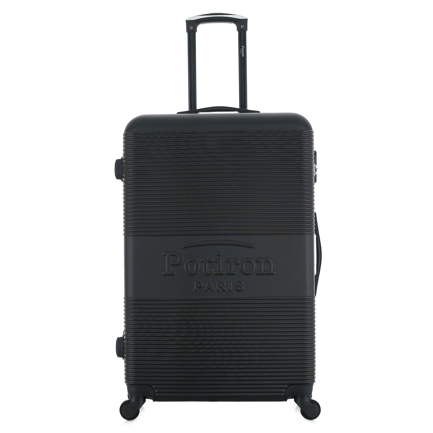 Valise noire de notre collection Potiron Paris, Paris, taille L, de face
