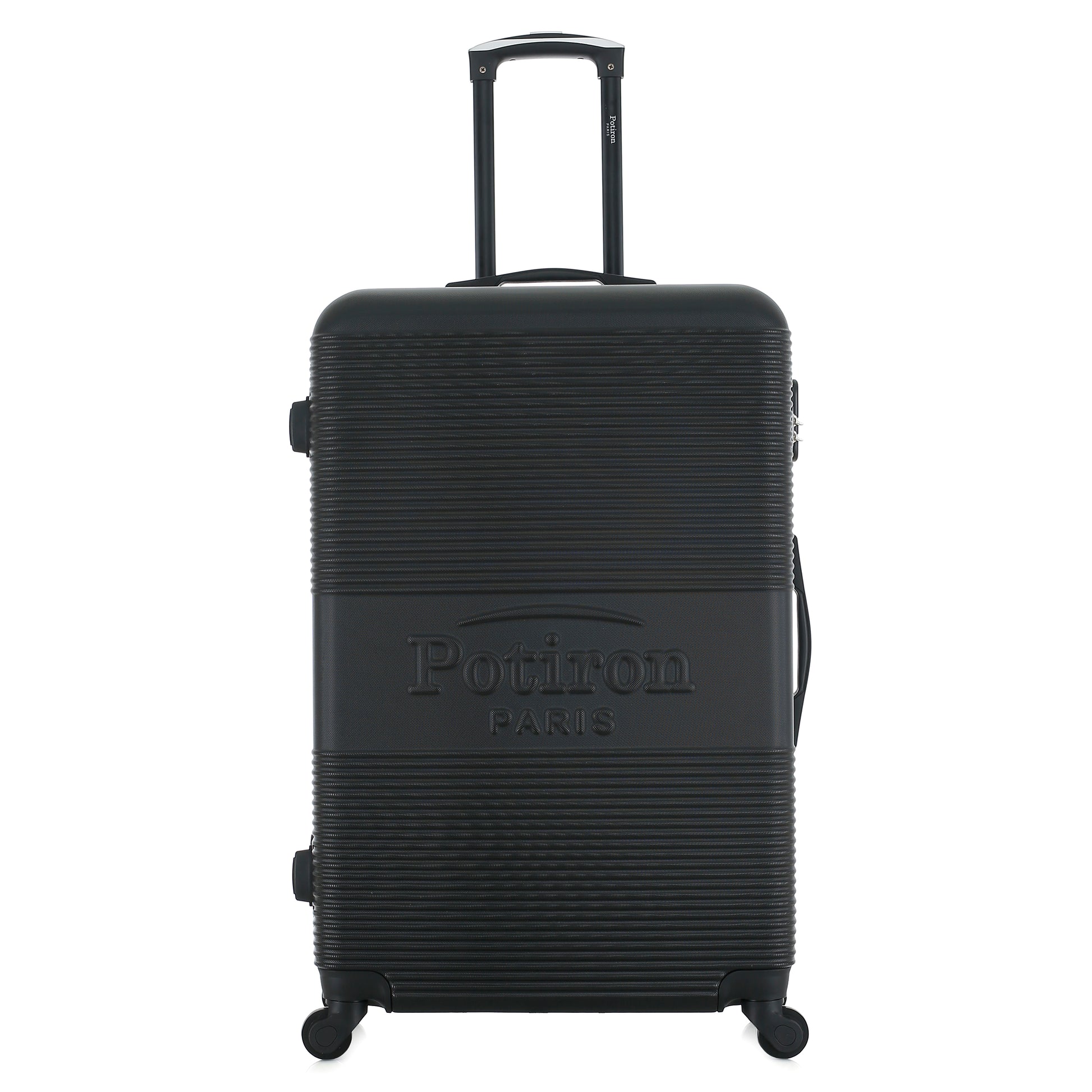 Valise noire de notre collection Potiron Paris, Paris, taille L, de face
