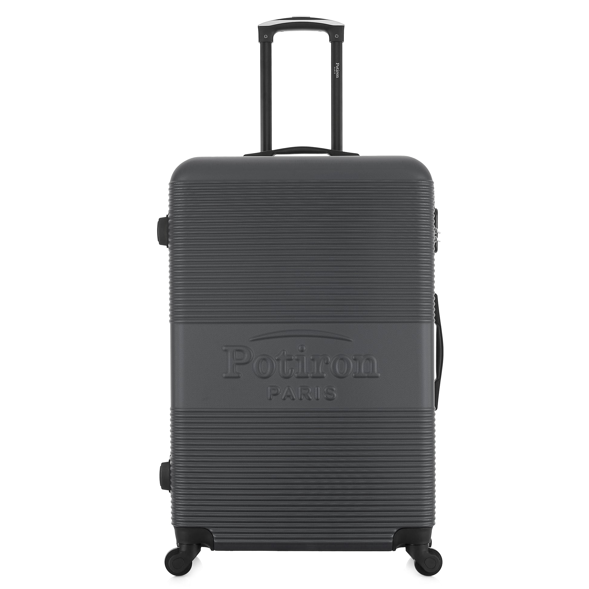 Valise grise de notre collection Potiron Paris, Paris, taille L, de face
