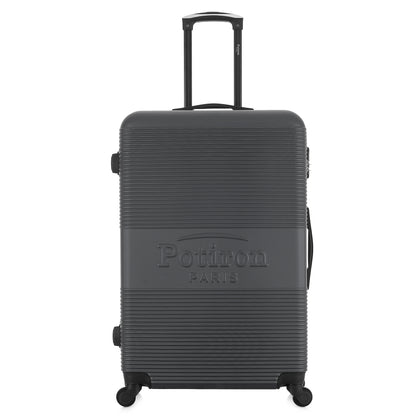 Valise grise de notre collection Potiron Paris, Paris, taille L, de face
