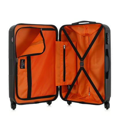 Valise noire de notre collection Potiron Paris, Paris, taille M, ouverte
