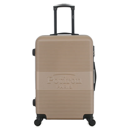 Valise beige de notre collection Potiron Paris, Paris, taille S, de face
