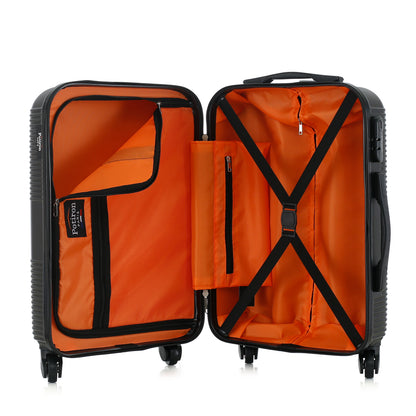 Valise noire de notre collection Potiron Paris, Paris, taille S, ouverte
