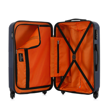 Valise bleue de notre collection Potiron Paris, Paris, taille S, ouverte
