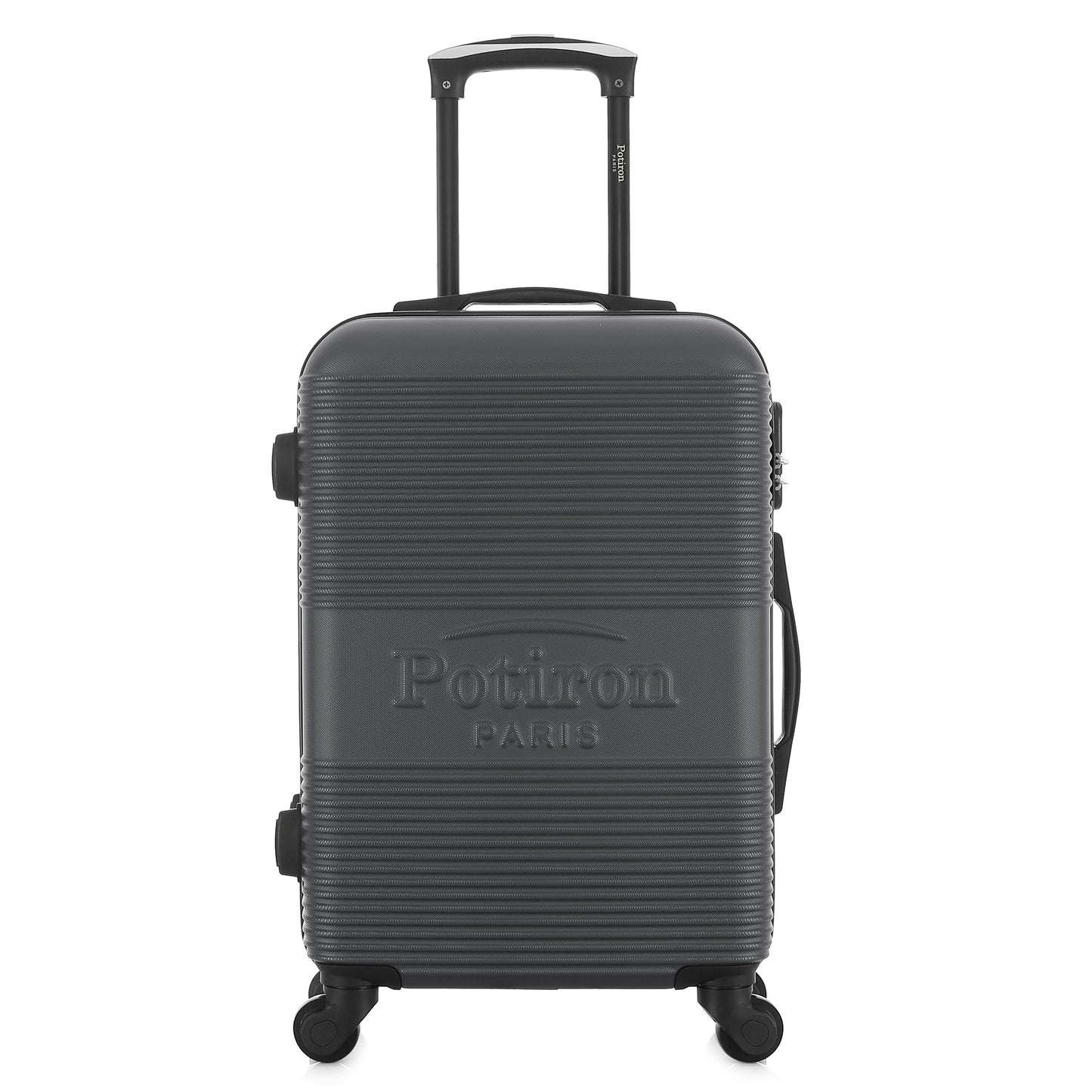 Valise grise de notre collection Potiron Paris, Paris, taille S, de face

