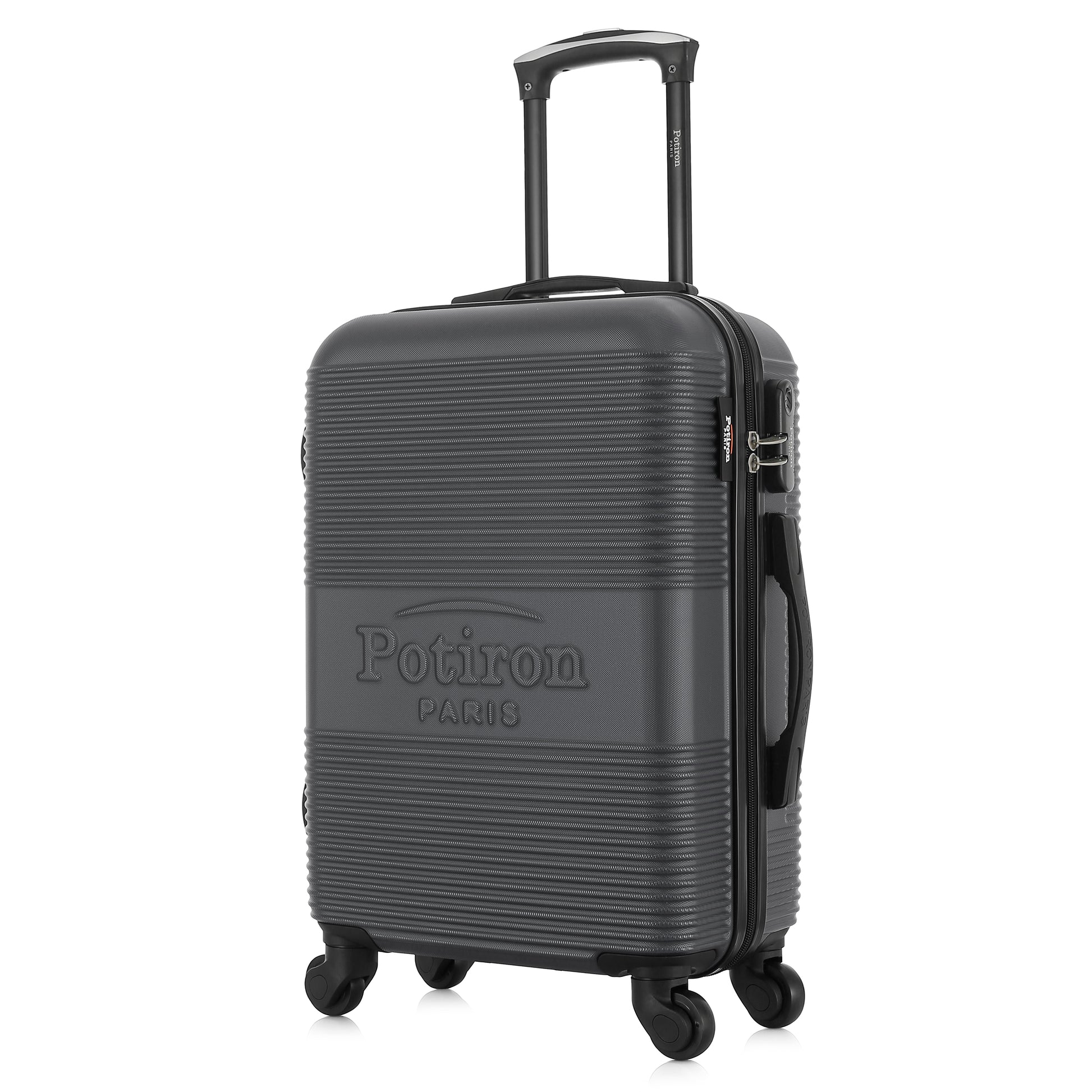 Valise grise de notre collection Potiron Paris, Paris, taille S, de 3/4
