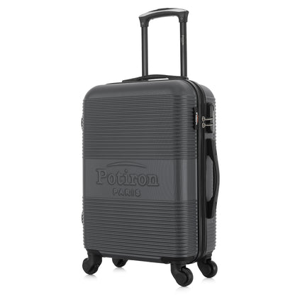 Valise grise de notre collection Potiron Paris, Paris, taille S, de 3/4
