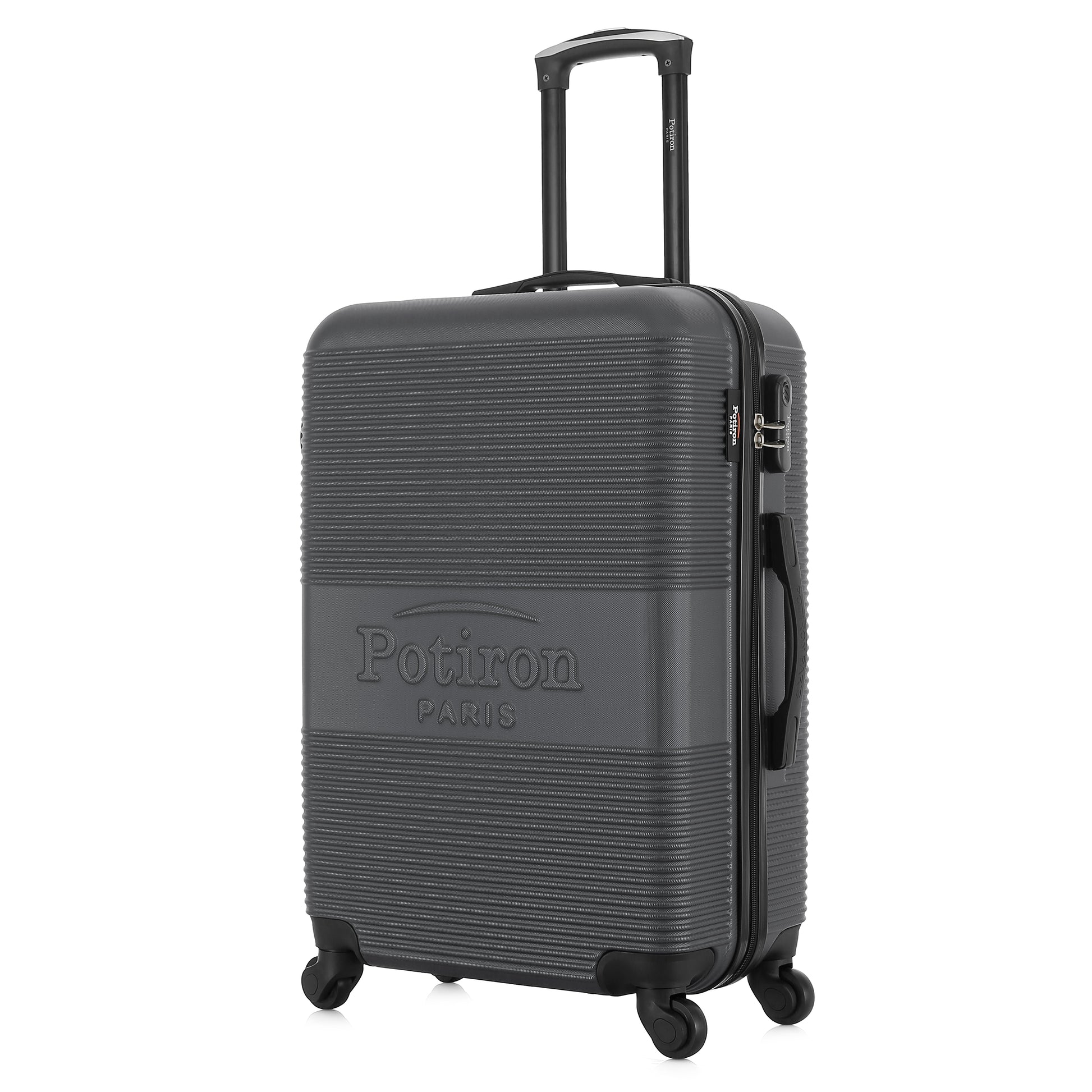 Valise grise de notre collection Potiron Paris, Paris, taille S, de 3/4
