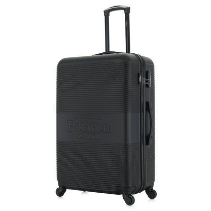 Grande valise noire de 3/4
