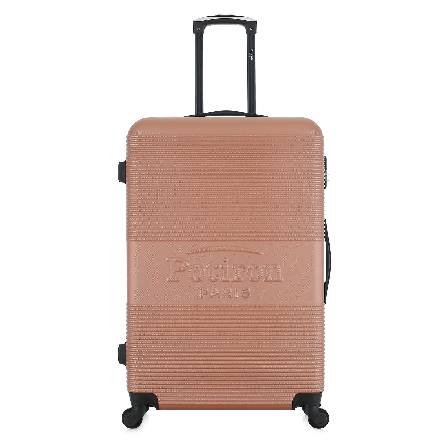 Grande valise rose de face
