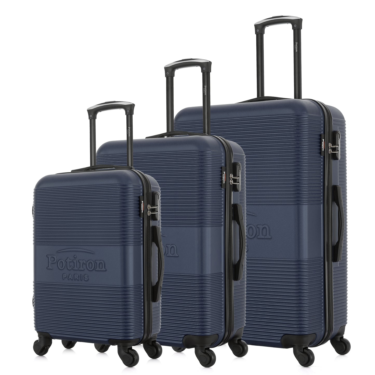 Set de 3 valises bleues de notre collection Potiron Paris, Paris, de 3/4
