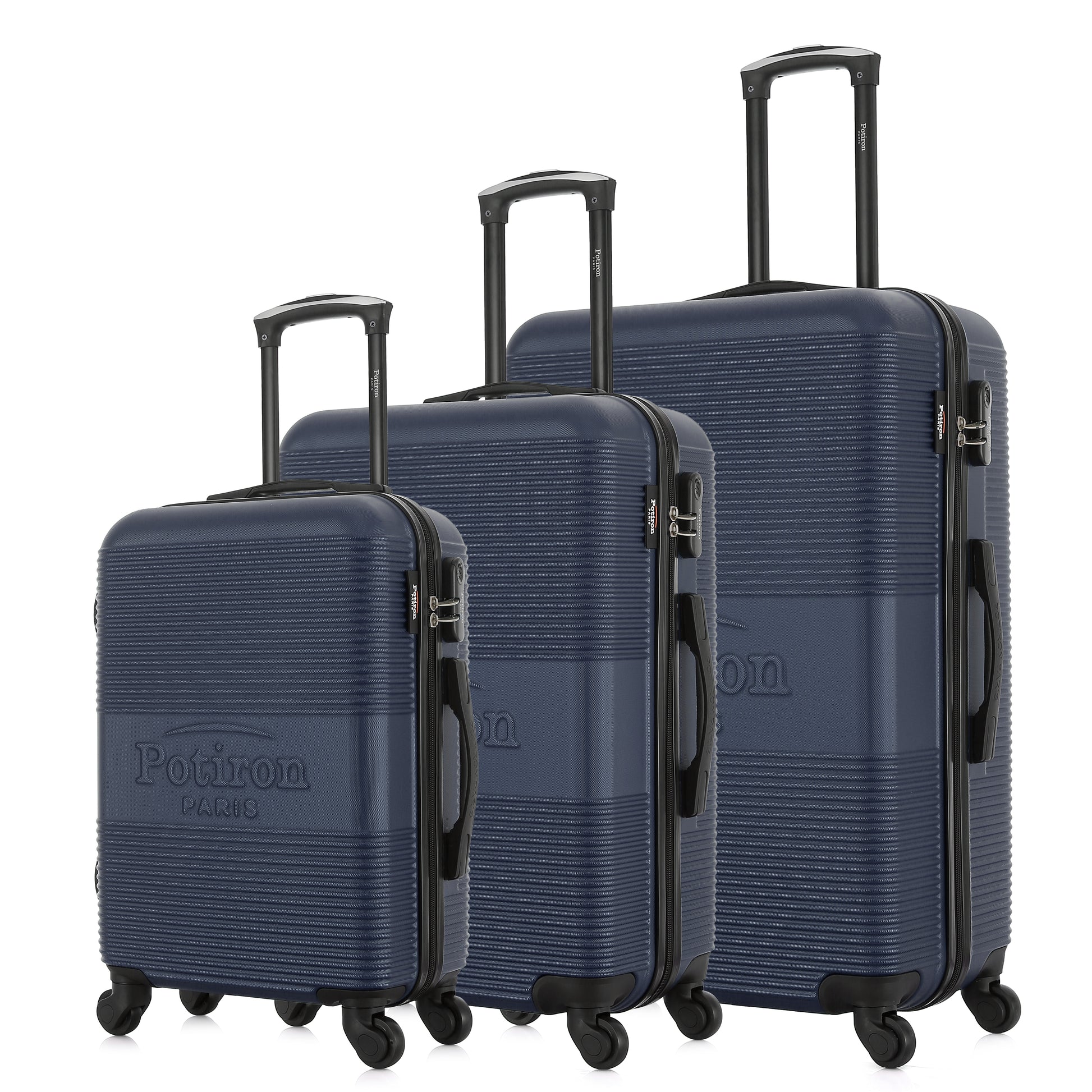 Set de 3 valises bleues de notre collection Potiron Paris, Paris, de 3/4
