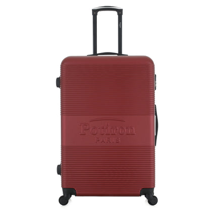 Grande valise bordeaux de face
