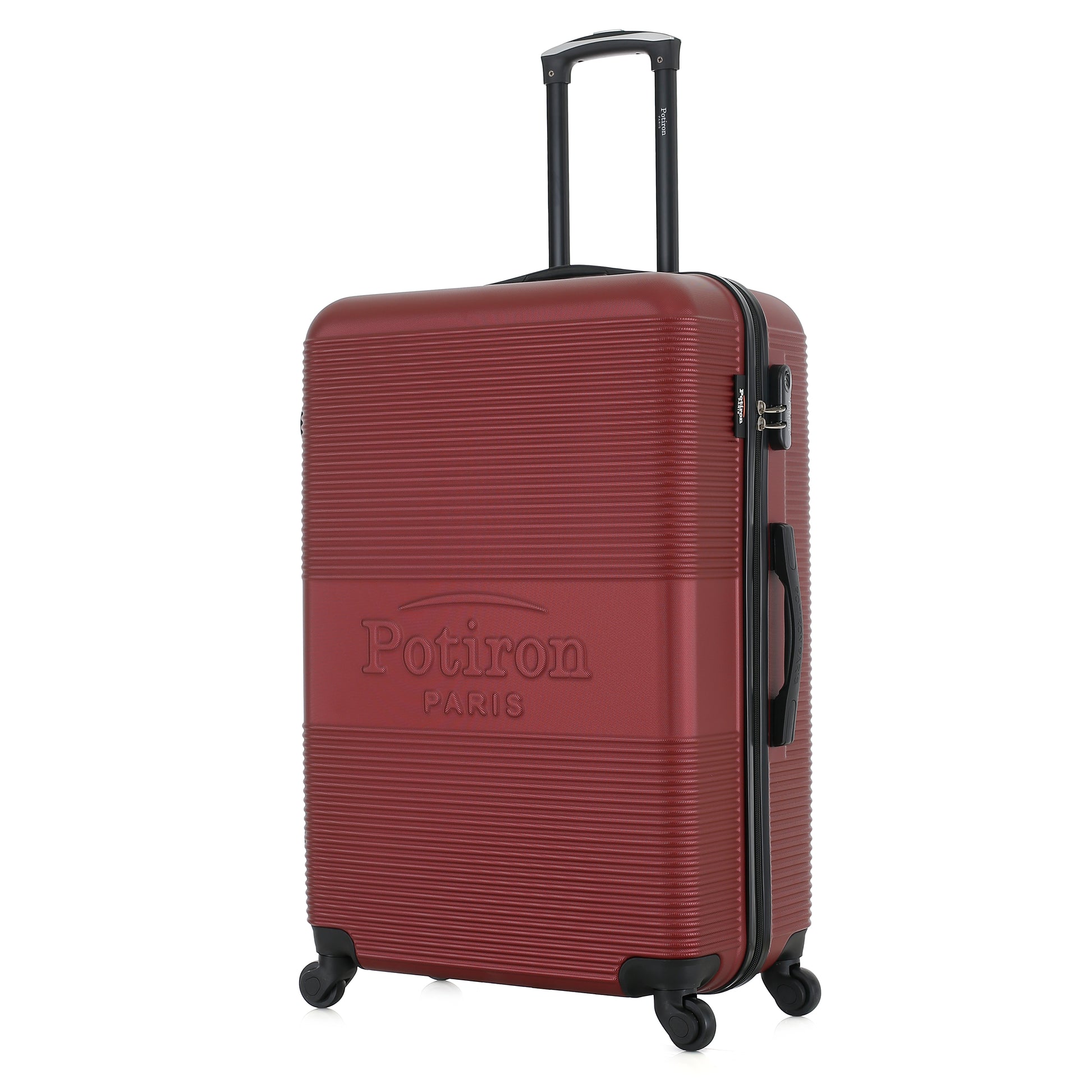 Grande valise bordeaux de 3/4
