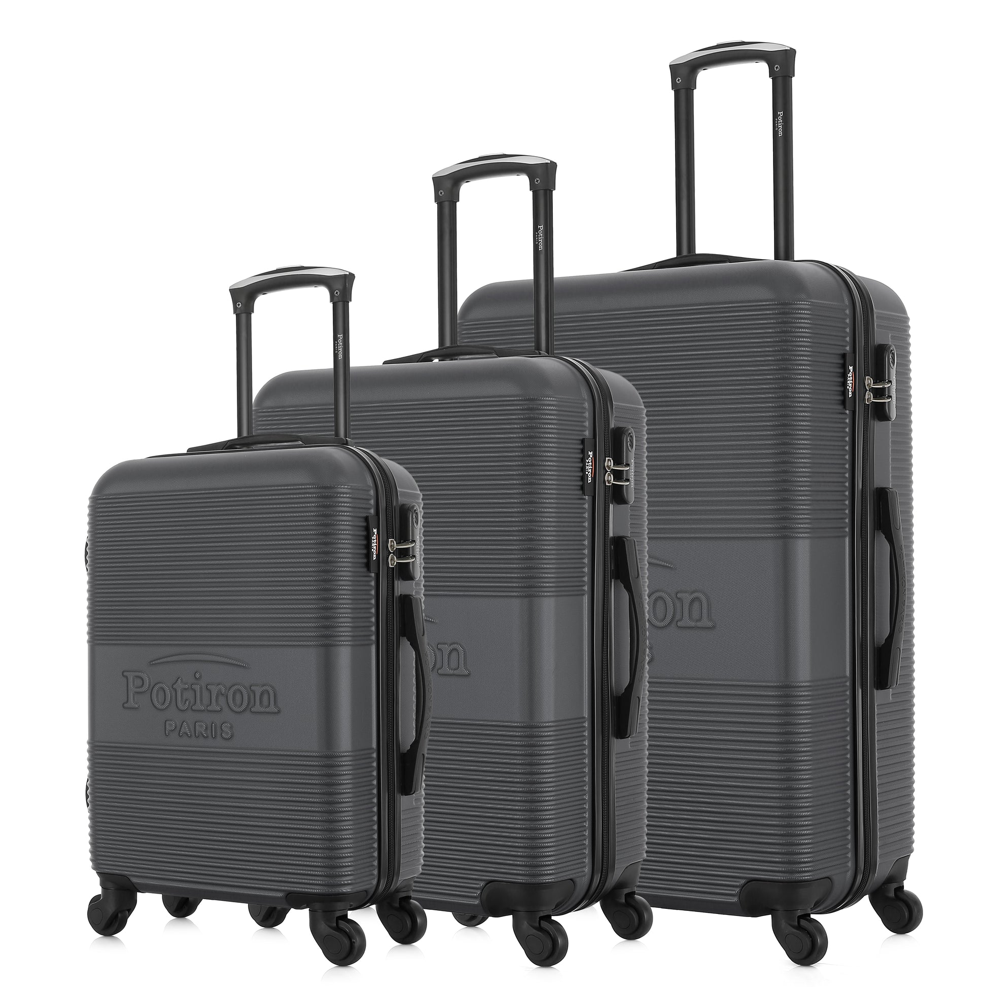 Set de 3 valises grises de notre collection Potiron Paris, Paris, de 3/4
