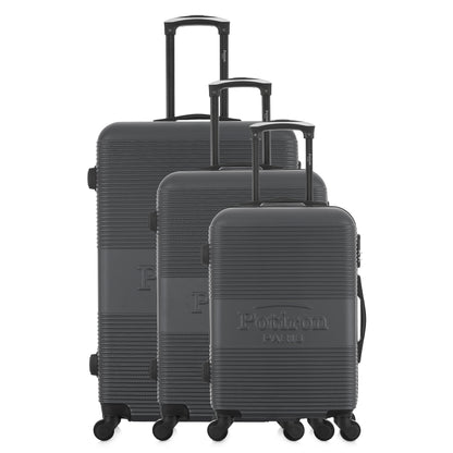 Set de 3 valises grises de notre collection Potiron Paris, Paris, de face
