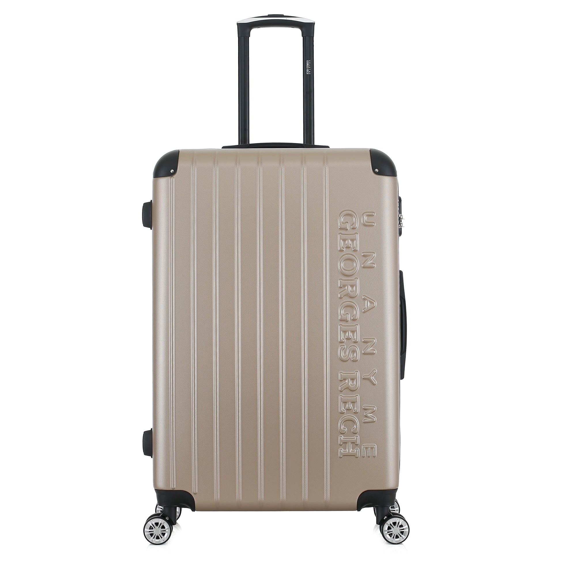 Valise beige de notre collection Georges Rech, Rome, taille L, de face