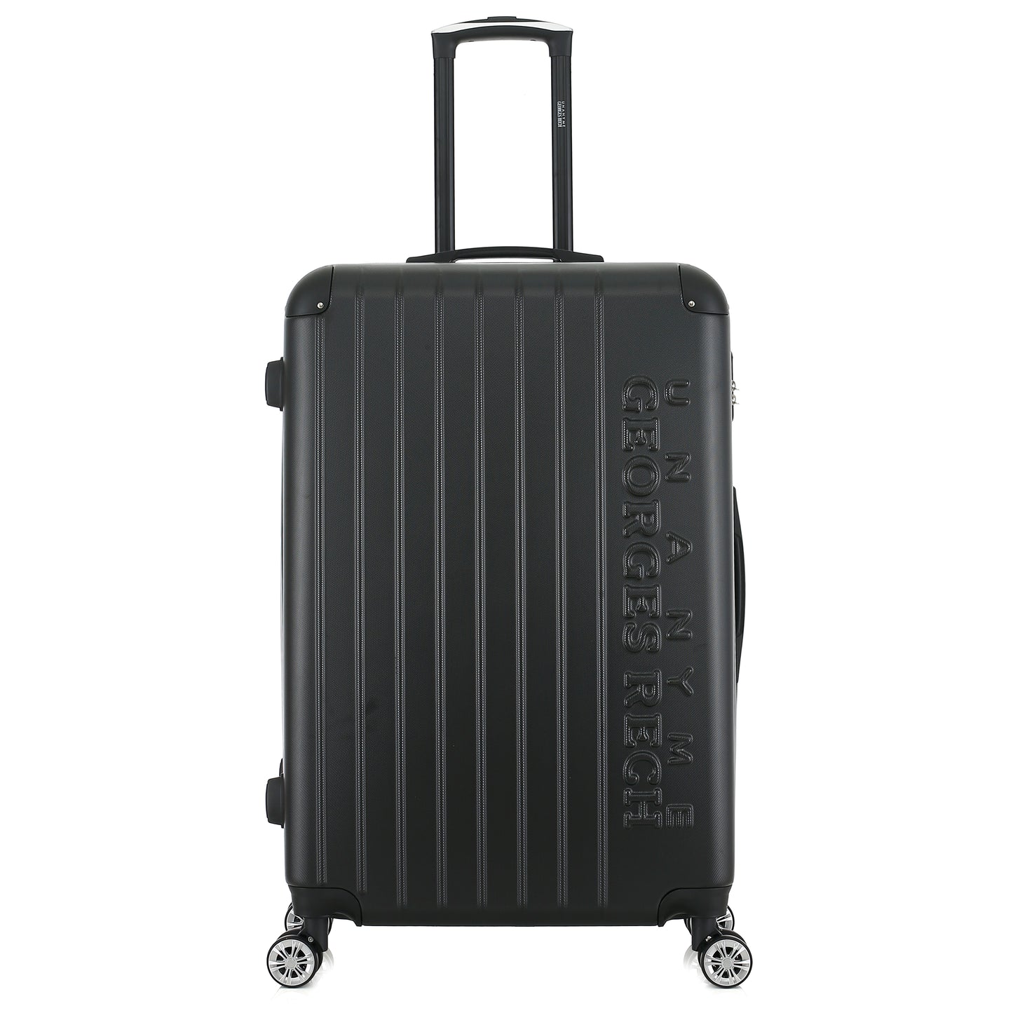 Valise noire de notre collection Georges Rech, Rome, taille L, de face