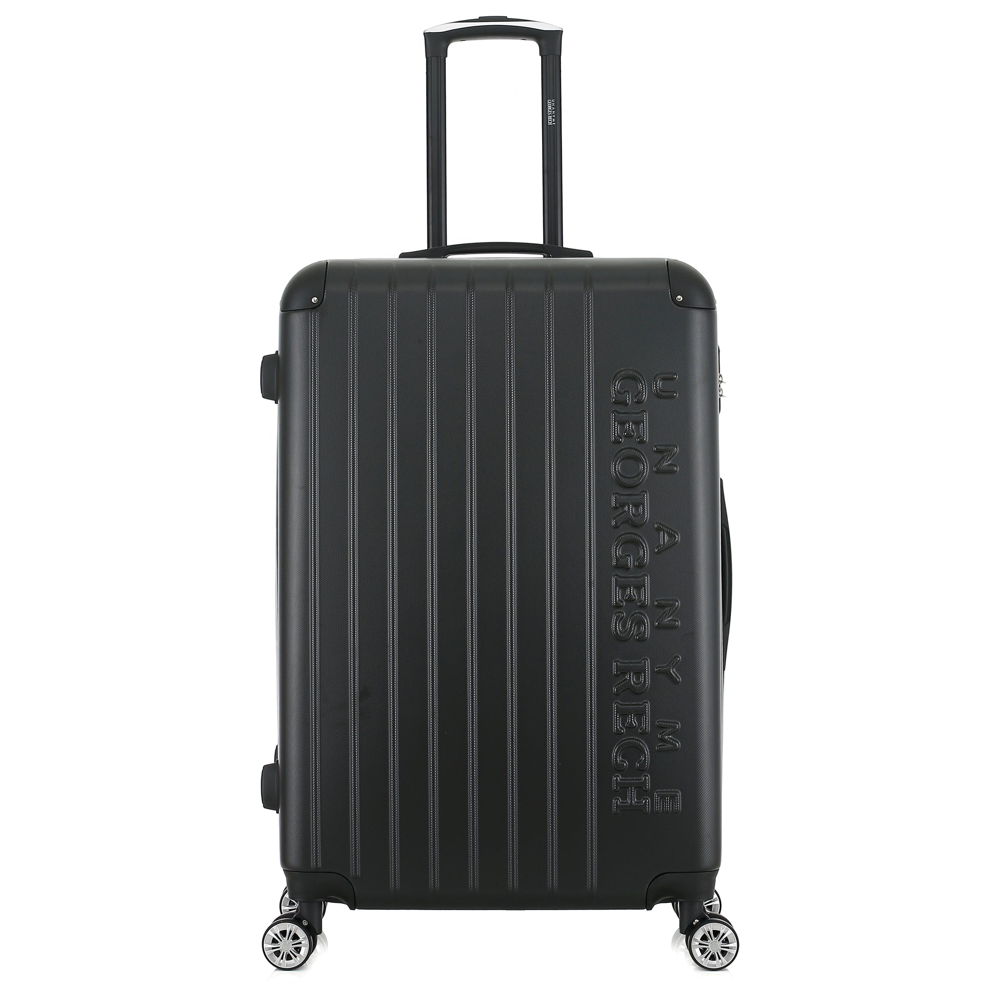 Valise noire de notre collection Georges Rech, Rome, taille L, de face